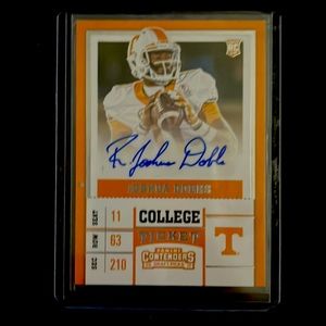 Joshua Dobbs college ticket AUTOGRAPH Rookie Card